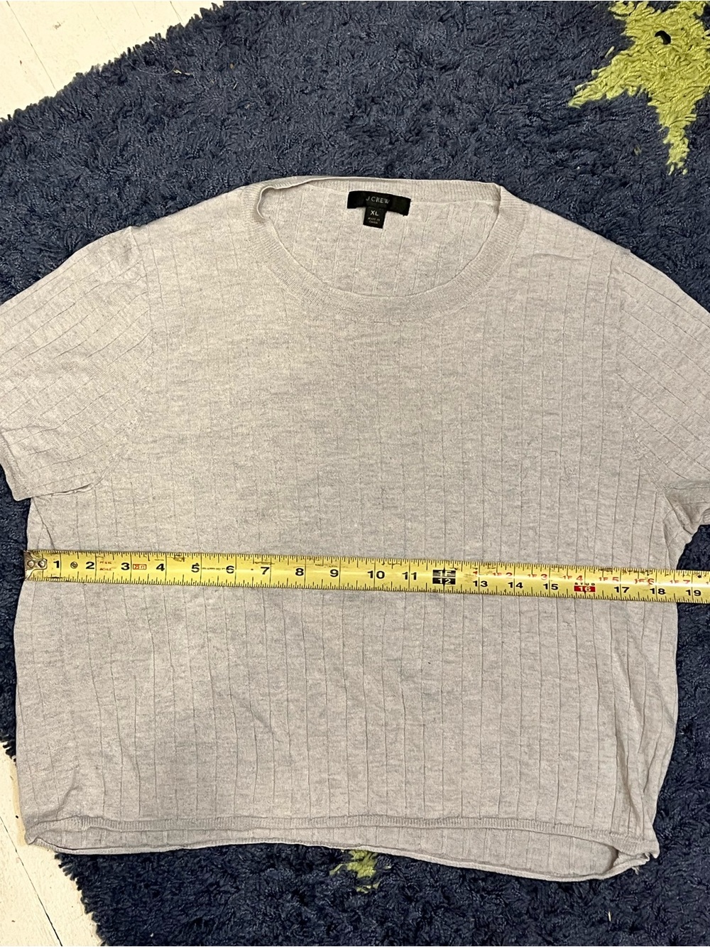 J. Crew Light Heather Crewneck Ribbed Sweater - Picture 5 of 5